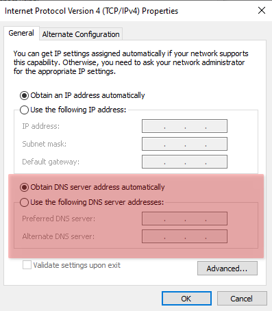 Windows ipv4 Konfiguration